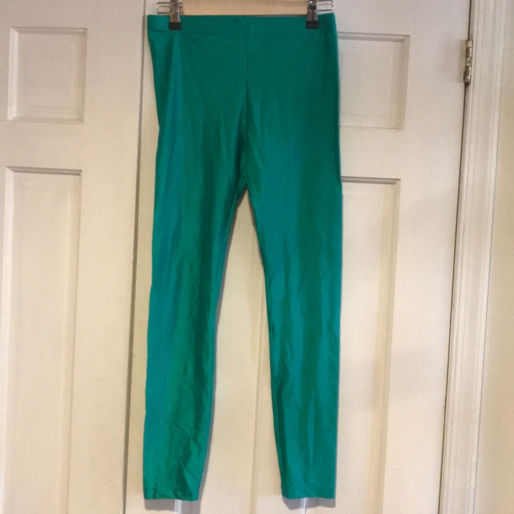 American Apparel Shiny Leotard Leggings